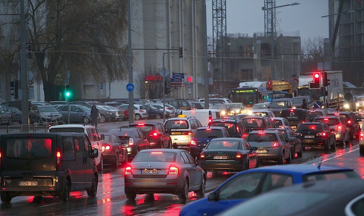 Automobilių spūstys Vilniuje