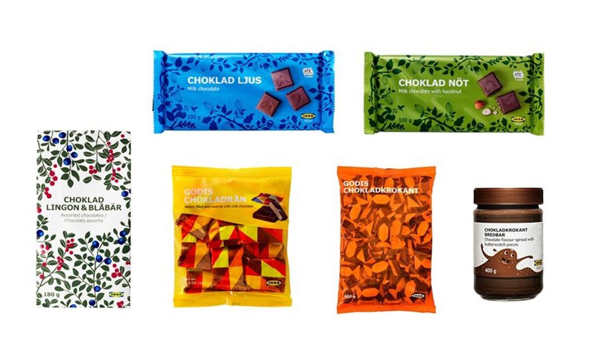 Ikea šokoladiniai produktai