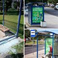 Panevėžyje siautėja vandalai – niokoja autobusų stotelių paviljonus