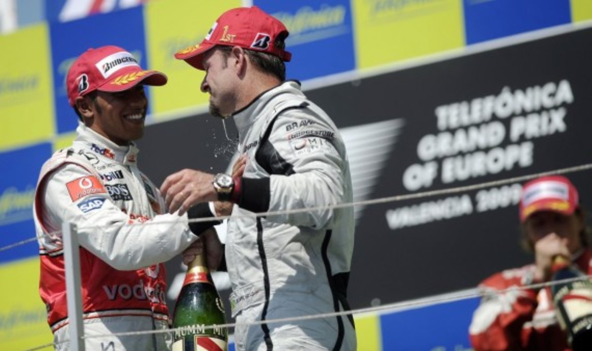 Lewisas Hamiltonas ir  Rubensas Barrichello
