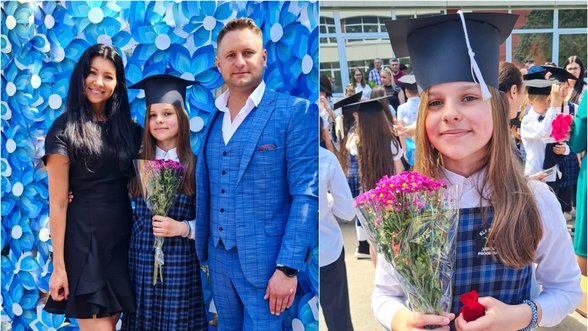 4-ąją klasę baigusi Andriaus Rimiškio dukra šventėje pelnė reikšmingą apdovanojimą: tėvai netveria džiaugsmu