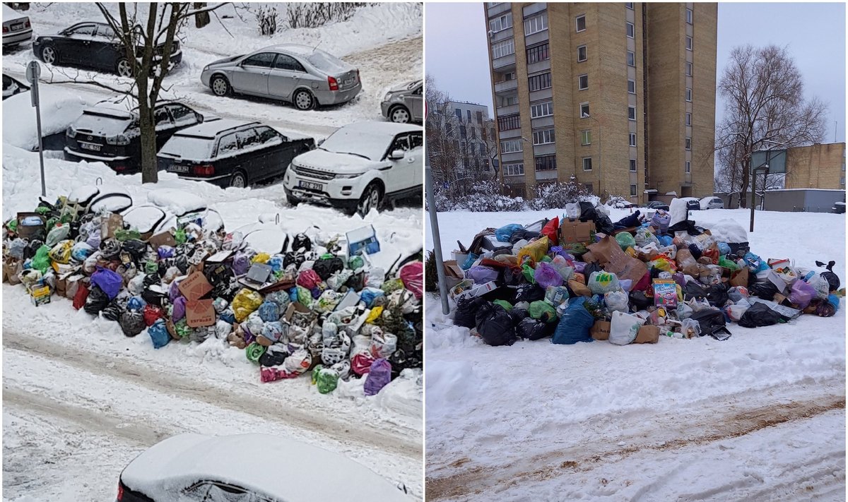 Neišvežtos komunalinės atliekos Vilniuje
