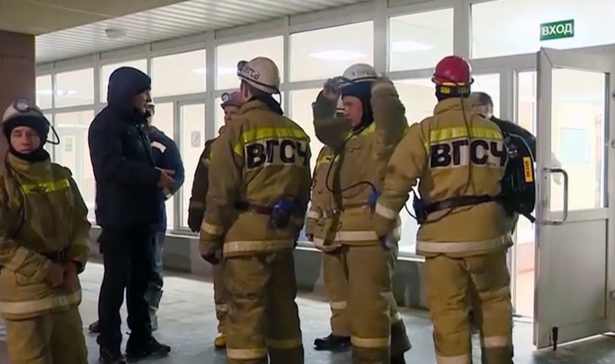 Rusijos kasykloje kilus gaisrui žuvo devyni darbininkai
