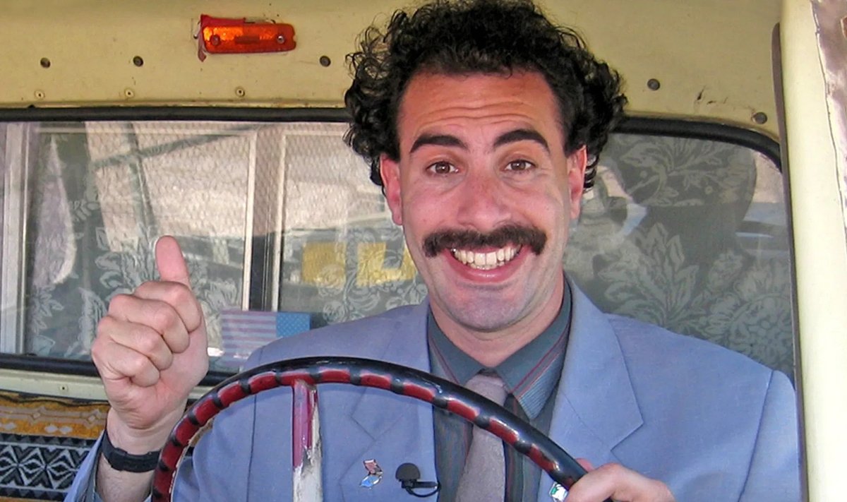Sacha Baron Cohen, kadras iš filmo "Borat Subsequent Moviefilm"
