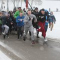 Laisvės gynėjų dieną Druskininkuose surengtas tradicinis bėgimas aplink Druskonio ežerą