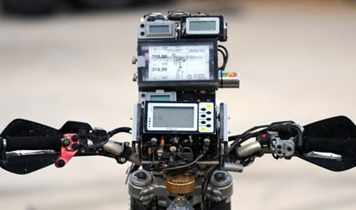 Mindaugo Slapšio KTM motociklo GPS sistema 