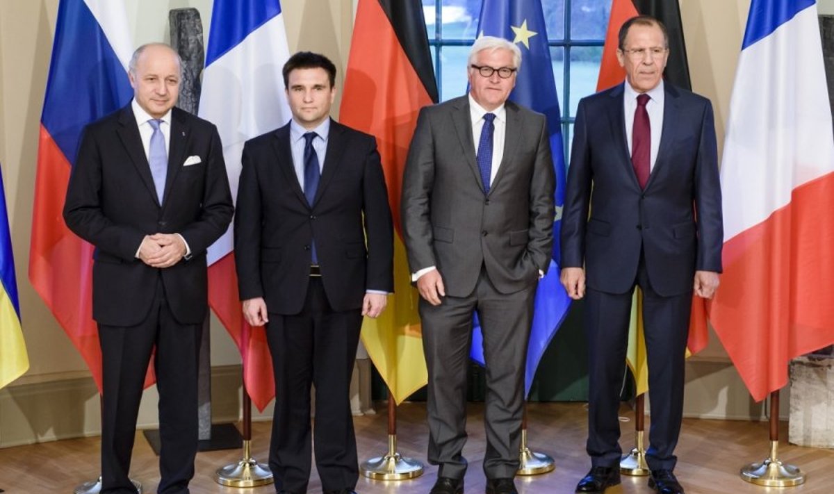 Berlyne susitinka Prancūzijos, Vokietijos, Rusijos ir Ukrainos užsienio reikalų ministrai