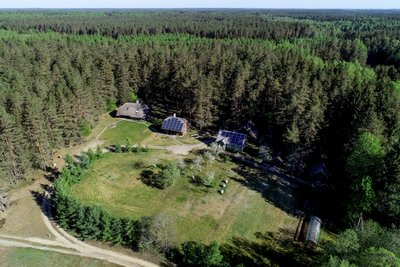 Svajonių sodyba, Aukštaitijos deimantas, vienkiemis su trimis namais ir pirtimi Juodynėlio vs., pušyne Labanoro parke 295 000 eur.