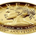 JAV pristatyta proginė auksinė moneta, kurioje pavaizduota juodaodė Laisvė