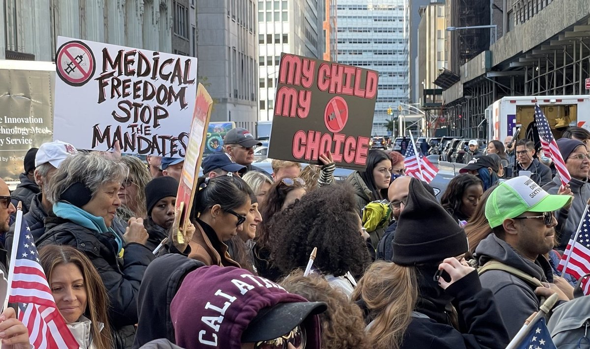 Protestas prieš vakcinaciją JAV