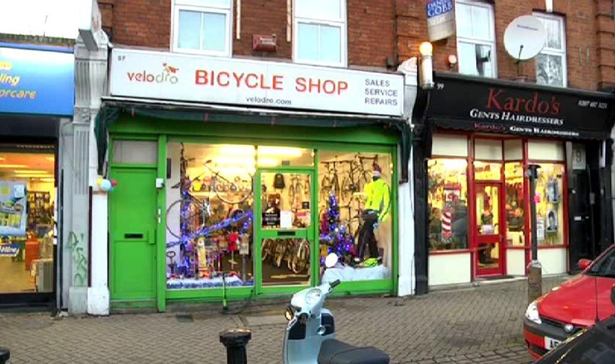Lietuvių dviračių parduotuvė Londone