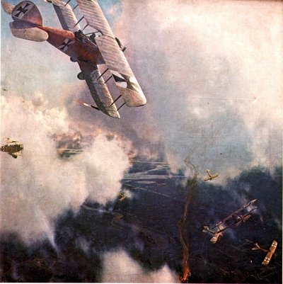 Oro mūšis. Michaelio Dymerio (1867–1939) piešinys