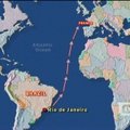 Netoli Brazilijos krantų be žinios dingo Prancūzijos lėktuvas su 216 keleivių