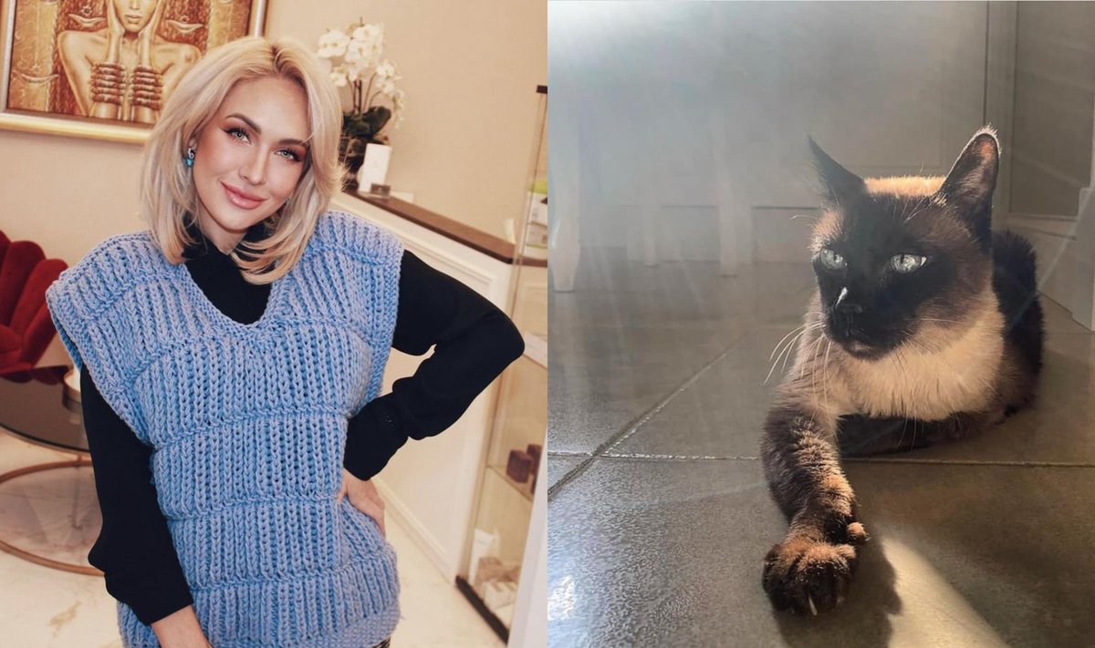 Oksana Pikul-Jasatienė ir katinas Bondas