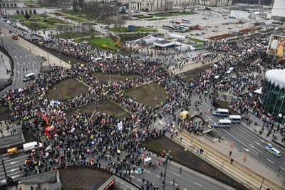 Popiežiaus palaikymo demonstracija Lenkijoje