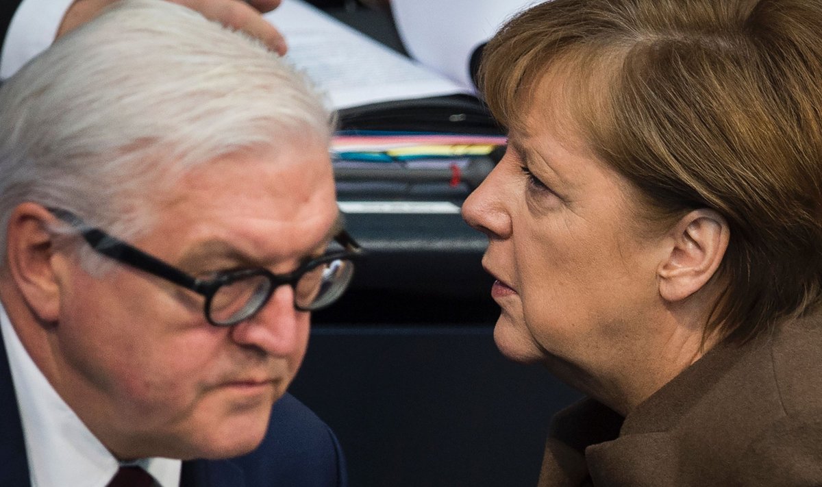 Frank-Walter Steinmeier and Angela Merkel