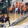 Potvyniai Pietų Korėjoje nusinešė jau 37 gyvybes