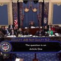 Nekaltas: apkaltos procesą užbaigusiame balsavime JAV senatoriai išteisino Trumpą