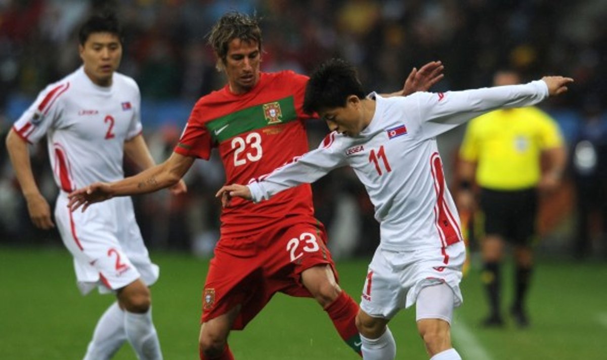 Portugalijos ir Š. Korėjos rungtynių akimirka