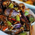 Traškūs baklažanai kiniškai saldžiarūgščiame padaže