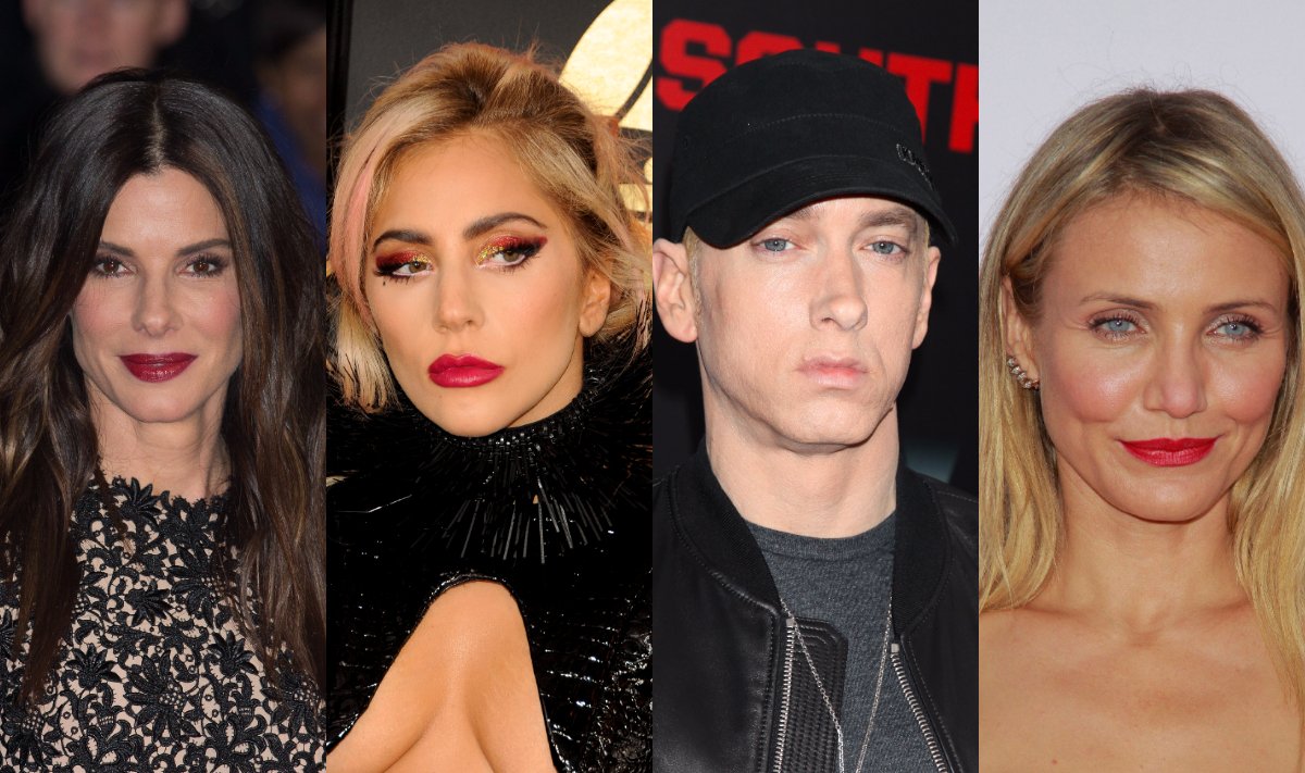  Sandra Bullock, Lady Gaga, Eminem, Cameron Diaz