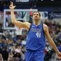 Nowitzkis tapo šeštu NBA žaidėju istorijoje, peržengusiu 31 tūkstančio pelnytų taškų ribą