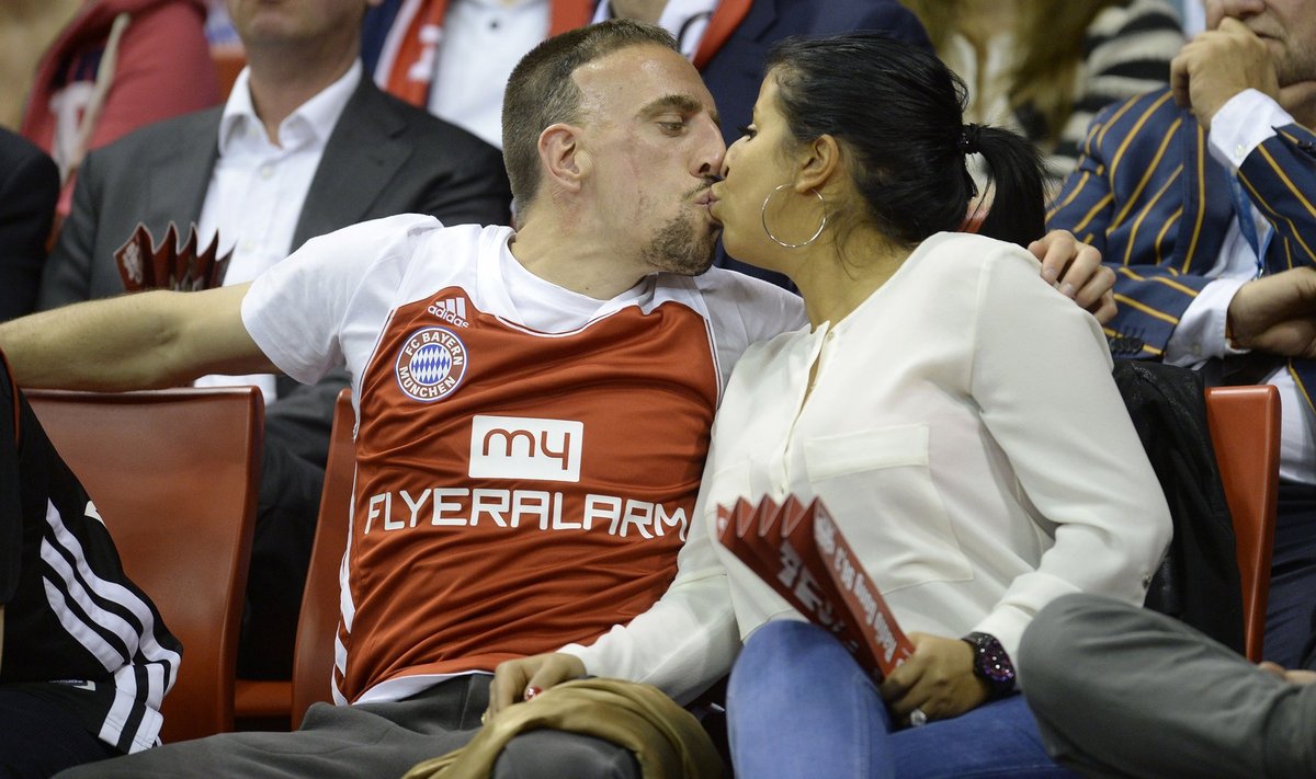 Franckas Ribery su žmona Wahiba Belhami