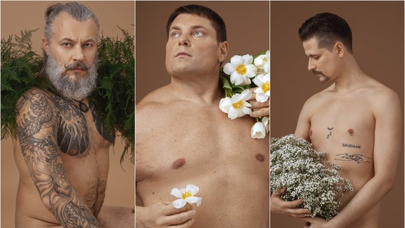 Vyrų pažeidžiamumą atskleidžiančiame Neringos Rekašiūtės fotoprojekte nepabijojo išsirengti ir Žydrūnas Savickas