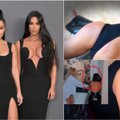 Susimušė Kardashian seserys, bet akyliausių internautų dėmesį patraukė ne tik tai, o ir keista detalė sienoje