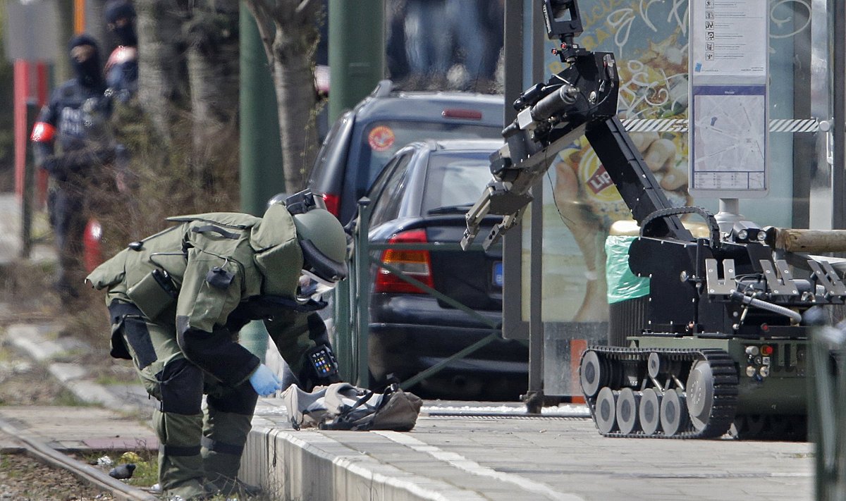 A counter-terrorism police operation in Brussels