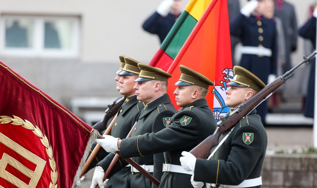 Trijų Baltijos valstybių vėliavų pakėlimo ceremonija Simono Daukanto aikštėje, Vilniuje. Lietuvos Respublikos Prezidentės Dalios Grybauskaitės kalba