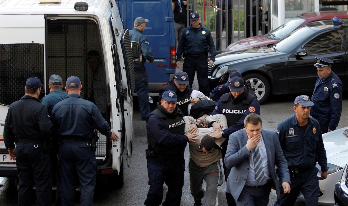 Podgoricoje Juodkalnijos policija sulaikė apie 20 sąmokslininkų