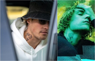 Vilniaus oro uoste užfiksuotas panašus į Justiną Bieberį asmuo (kairėje) ir Justinas Bieberis (dešinėje) /Foto: Universal Music, Instagram