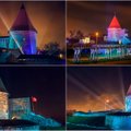 Kauno pilis paskendo spalvingų šviesų jūroje