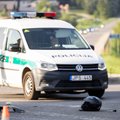 Ankstų ketvirtadienio rytą netoli Vilniaus nukentėjo motociklininkas – kelią užkirto automobilis