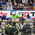 Pasaulio dviračių treko čempionato debiutantė Lietuvos trijulė buvo per plauką nuo rekordo