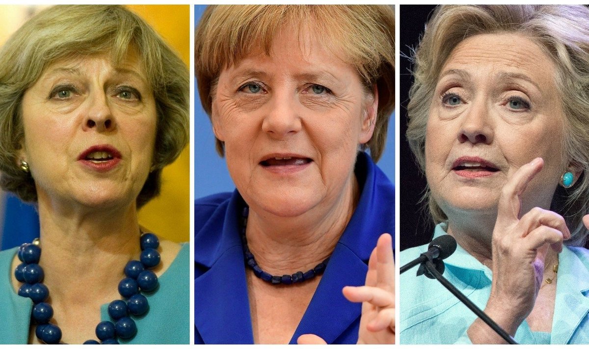 Th. May, A. Merkel, H. Clinton