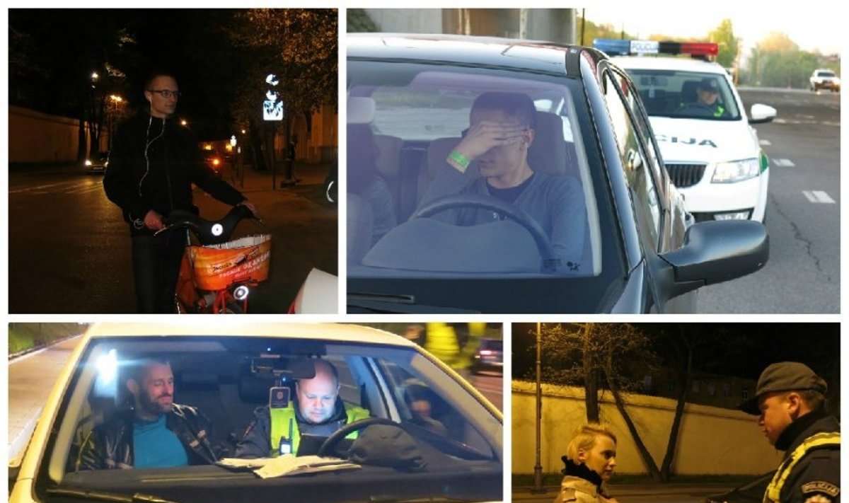 Vilniaus kelių policija visą naktį tikrino vairuotojus 