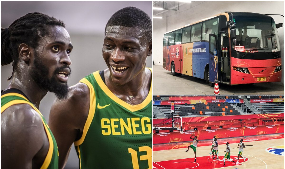 Maurice'as Ndouras ir Hamady Ndiaye, Senegalo rinktinės treniruotė / FOTO: FIBA, DELFI