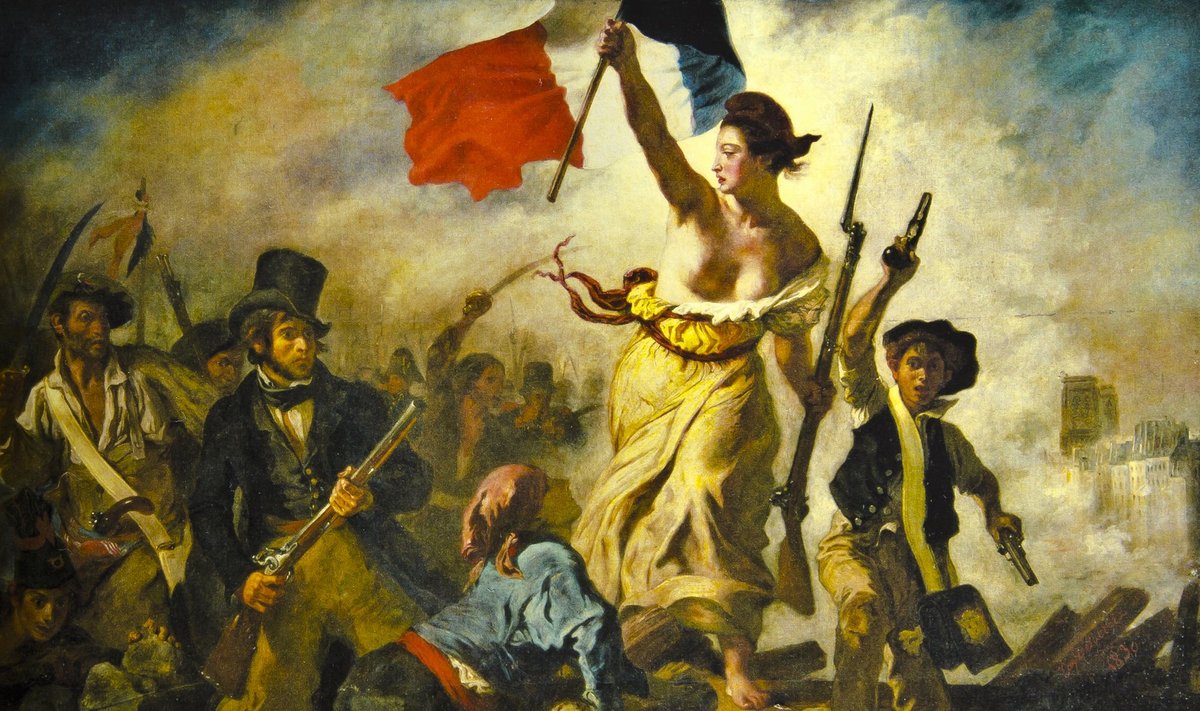 Eugène'o Delacroix paveikslas "Laisvė barikadose"