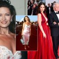 Catherine Zeta-Jones dukra nustebino pasirodžiusi su mamos jaunystės suknele: internautai negailėjo pagyrų