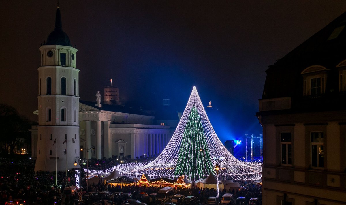 Kalėdų eglutės įžiebimas Vilniuje