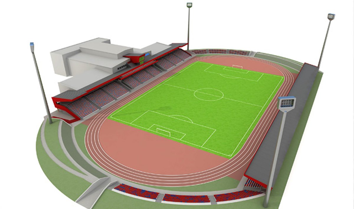 Panevėžio stadiono rekonstrukcijos maketas