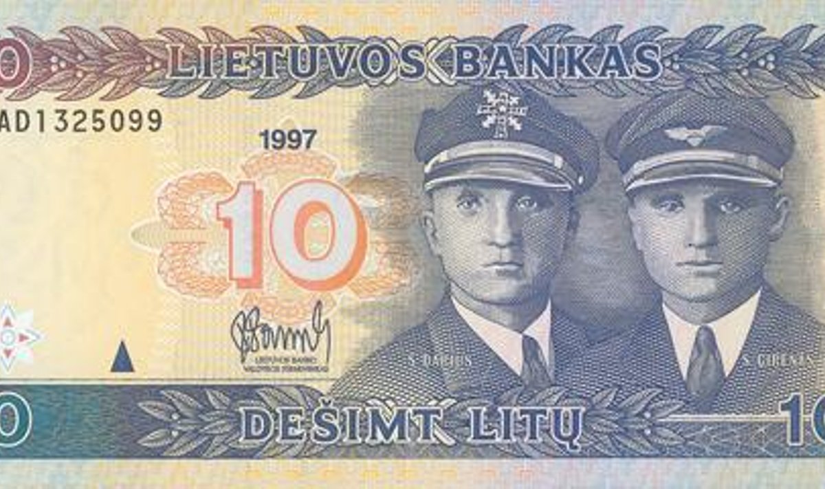 1997 m. laidos 10 banknotas. Lietuvos banko nuotr