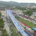 Žiemos olimpinėms žaidynėms artėjant: 300 metrų ilgio vandens čiuožykla Seule