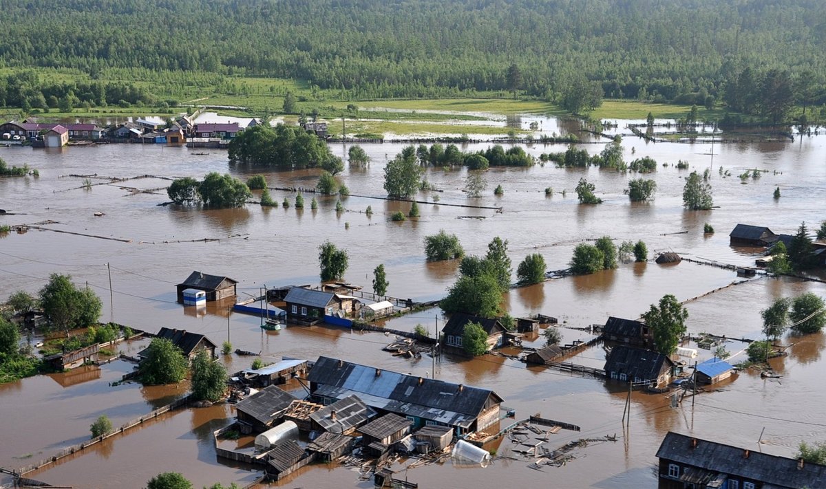 Potvynis Irkutske