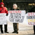 Protest at Norwegian embassy accuses children's rights service of stealing children