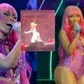 Į Nicki Minaj daiktą sviedęs gerbėjas nesitikėjo tokios reperės reakcijos: nemaloni akimirka – vaizdo įraše