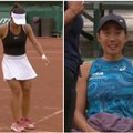 Skandalas moterų tenise: po nesportiško varžovės poelgio – ašaros ir atsisakymas tęsti mačą