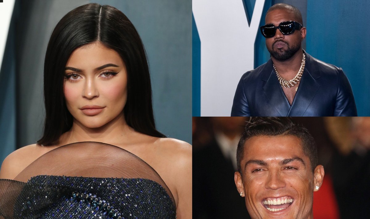 Kylie Jenner, Kanye West, Christiano Ronaldo